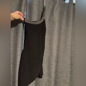 Elegant Black dress with jeweled Straps